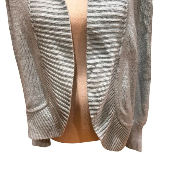 Talbots Womens Blue Open Front Cardigan Sweater M Lambswool Blend Cozy Layering - Picture 5 of 11